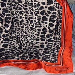 Coach Legacy Park Ocelot Scarf EUC